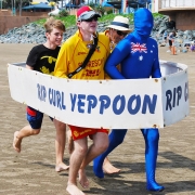Captain Australia And His Yeppoon SLSC Team-mates Practise For The Bare Bottom Boat Races-gallery