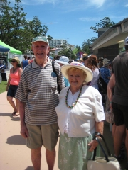 happy elderly couple on Aust Day-gallery